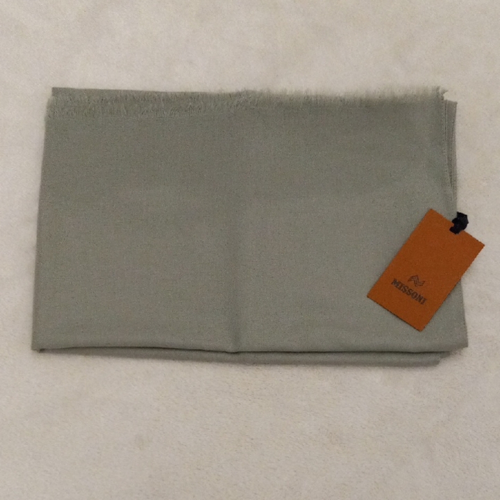 Missoni Light Gray Wool Scarf